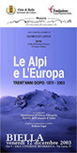 Immagine del volantino del Convegno Le Alpi e l'Europa