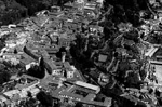 Fotografica in bianco e nero aerea del Biellese