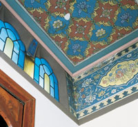 Immagine del soffitto restaurato nella sede della Fondazione Cassa di Risparmio di Biella