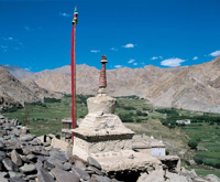 Fotografia di un paesaggio tibetano