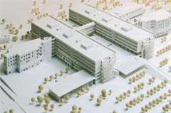 Immagine del modellino dell'Ospedale di Biella