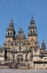 Immagine della Facciata della Cattedrale di Santiago de Compostela (Spagna)